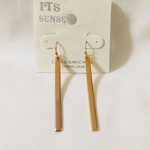 Gold Toned Dangle Earrings